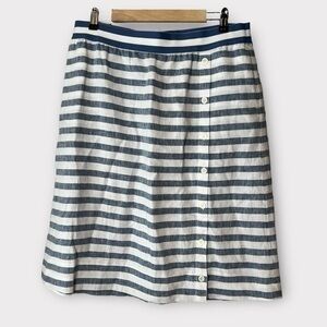 J. Jill nautical stripe linen mini skirt